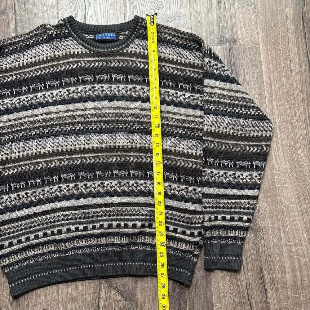 Vintage 90s Jantzen Classics Multi-Pattern Crewneck Sweater XL